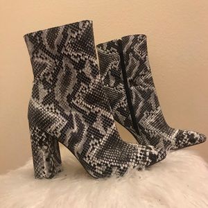 Pretty little thing snakeskin boots